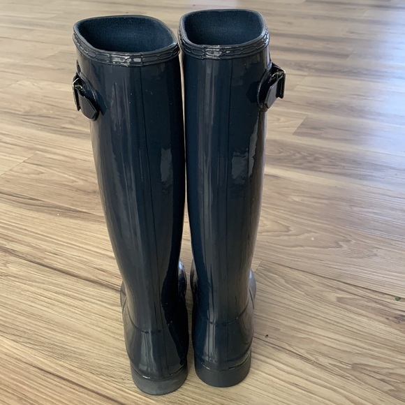 Hunter Original Tour Gloss rain boots in navy - Picture 5 of 8